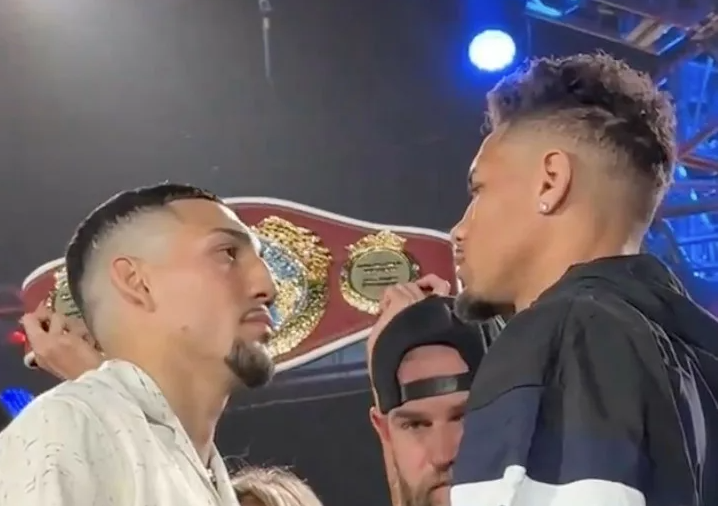 Press conference between Teofimo Lopez and Jamaine Ortiz…