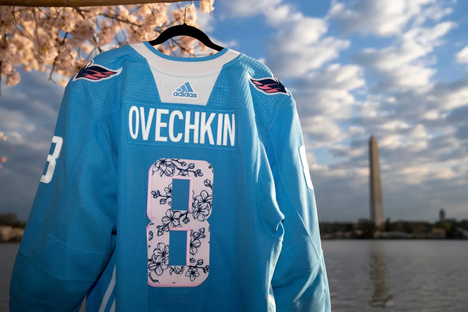 More updates  on  Capitals  new cherry blossom jerseys…